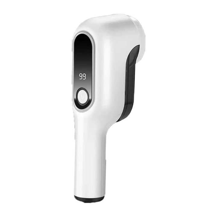 Aparat pentru scame electric ZYBLSSBB LSM2xh9409-BCS0013085-2, afisaj digital baterie, reincarcabil, design curbat, alb/ negru