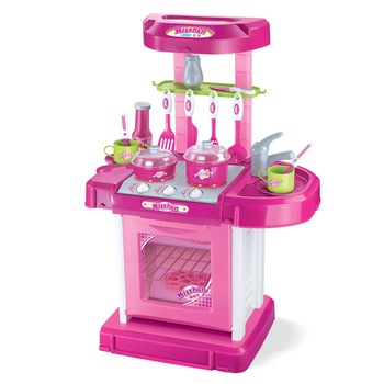 Bucatarie completa Buba My Kitchen cu aragaz si cuptor 008-58, Roz Bucatarie completa Buba My Kitchen cu aragaz si cuptor 008-58, Roz