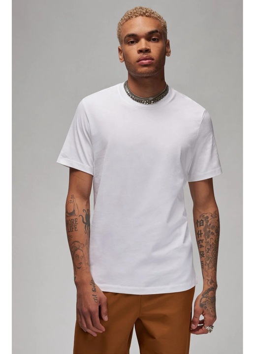 Tricou barbati, Jordan, M J Core Blank Ss Crew, Bumbac, Alb