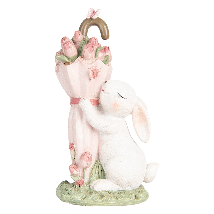 Figurina Iepuras Paste polirasina multicolora 9x7x15 cm