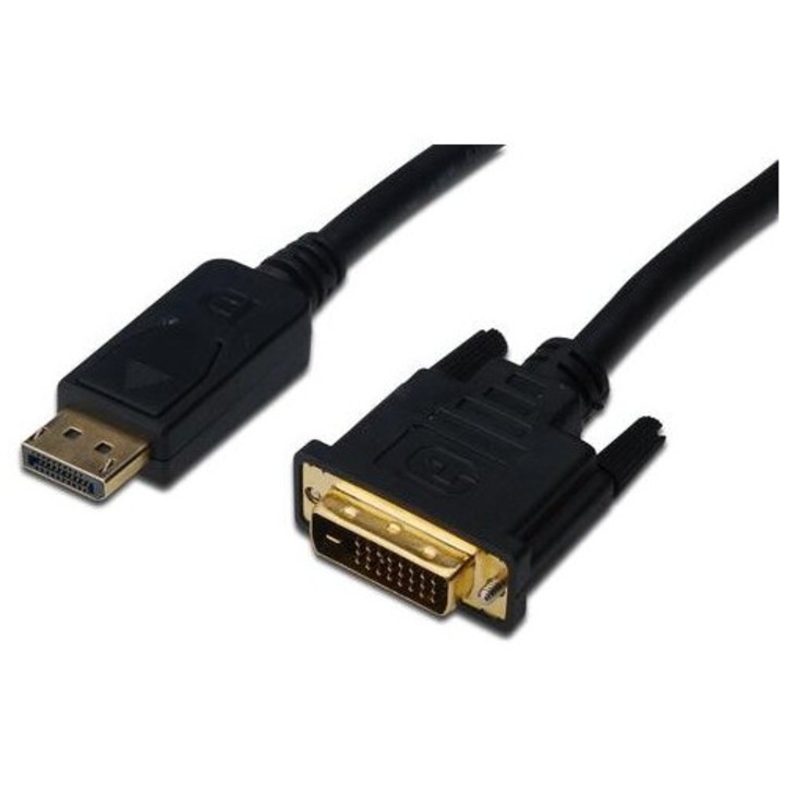 Adaptor video DisplayPort la DVI-D, ASSMANN, 2m, negru