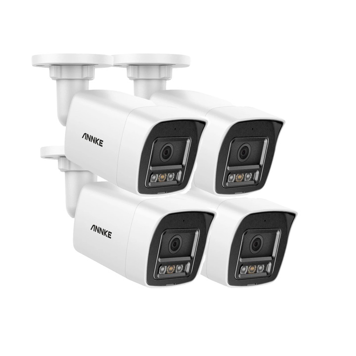 Camera de securitate, Annke, 8MP inalta definitie, alimentare POE, vedere nocturna pana la 30 m