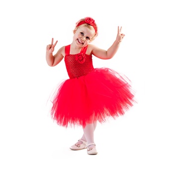 Rochita ocazii copii, A la Tutu, Lady in red, rosu Rochita ocazii copii, A la Tutu, Lady in red, rosu