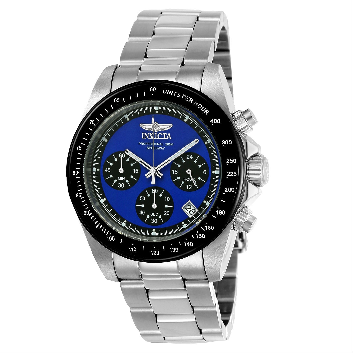 Ceas barbatesc INVICTA Speedway 23122, quartz, cronograf, otel, 200 m