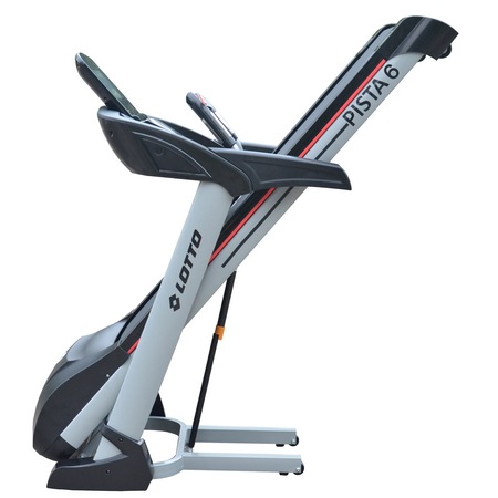 Banda de alergat electrica semiprofesionala Lotto Fitness Pista 6, motor 3.5cp, greutate suportata 160kg, inclinare automata, mp3 input, boxe integrate, senzori puls manual, pliabila pe cilindru