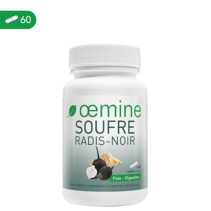 Oemine Soufre-Radis Noire, (Sulf din ridiche neagra), 60 capsule