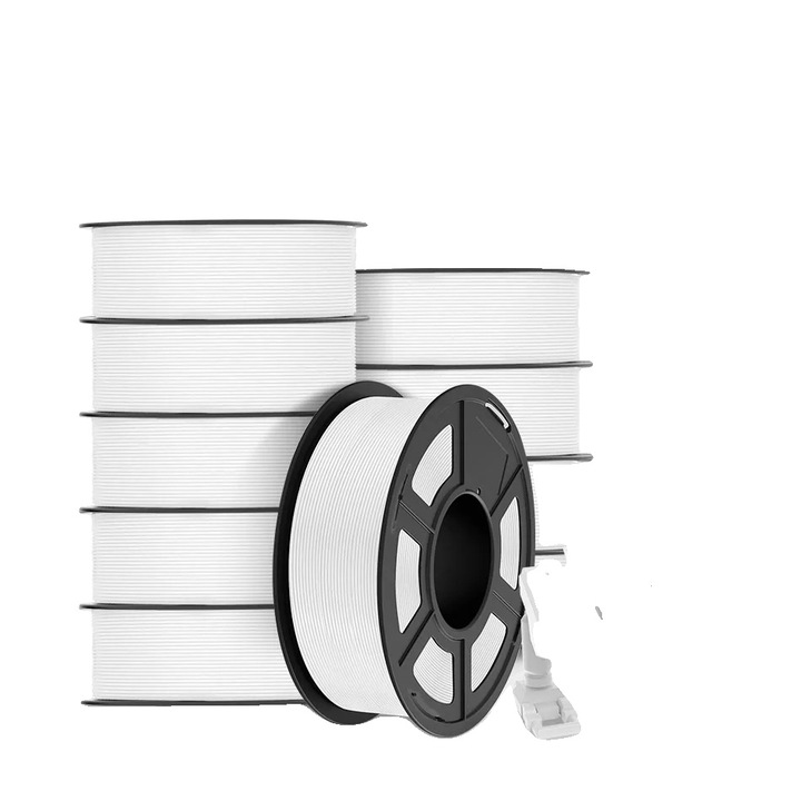 Filament 3D PLA Plus, alb, 1.75 MM, 1 an, set