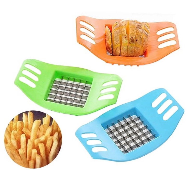 Feliator cartofi pentru cartofi prajiti, inox, 18x10x2cm, culoare aleatorie