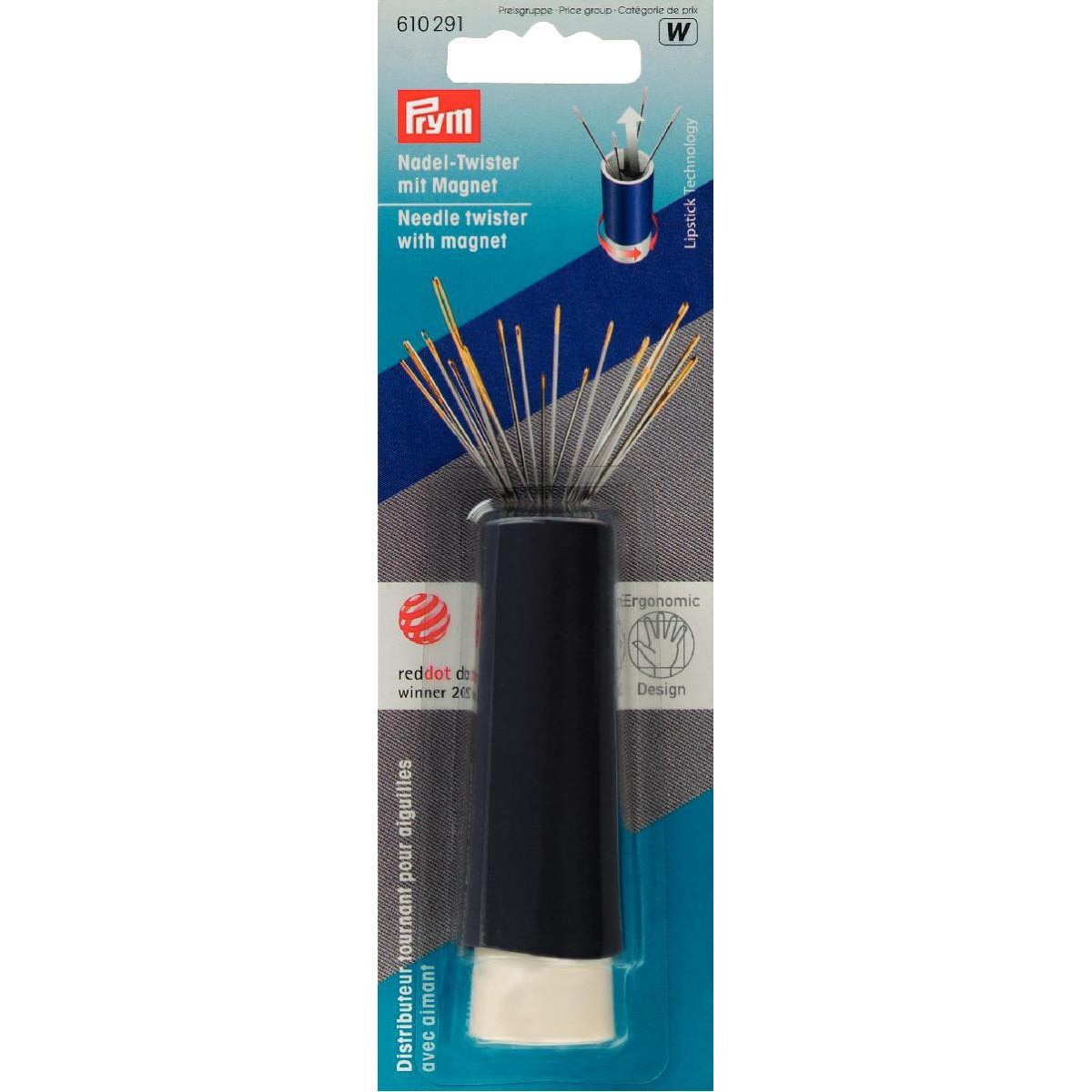 Cutie pentru ace cu magnet deschidere tip ruj Prym