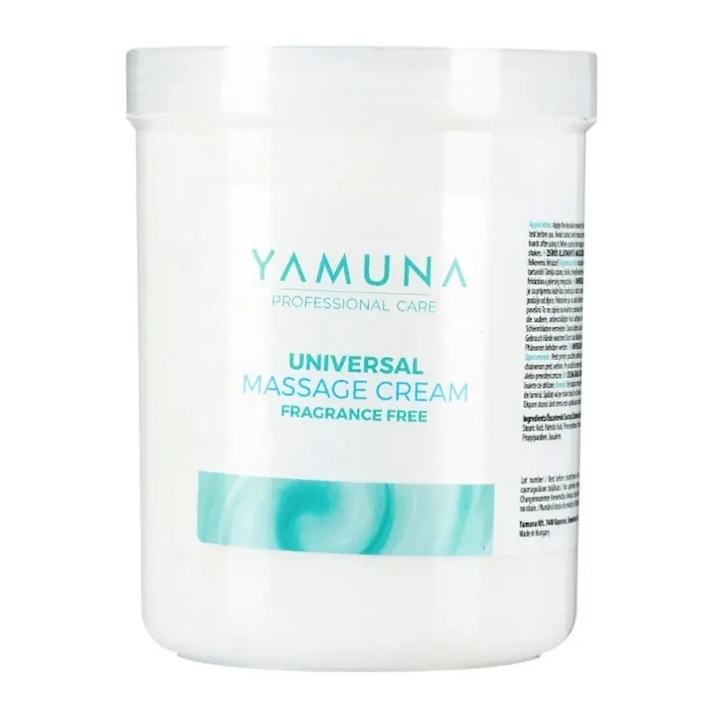 Crema grasa de masaj, Yamuna, dezvolta elasticitatea si regenereaza echilibrul pielii, fara parfum, 1000 ml