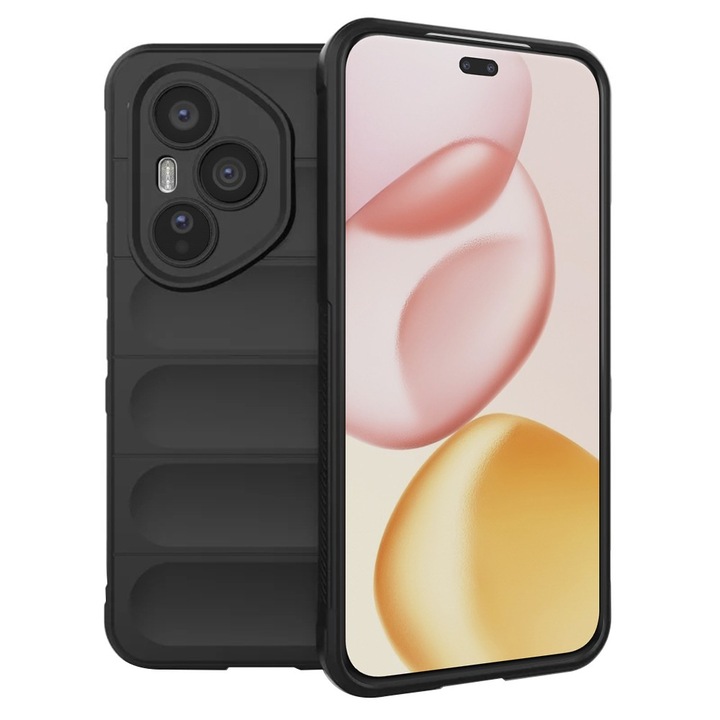 Husa pentru Honor 400 Pro DaDen® Magic Shield, Antisoc, Interior microfibra, TPU, Negru