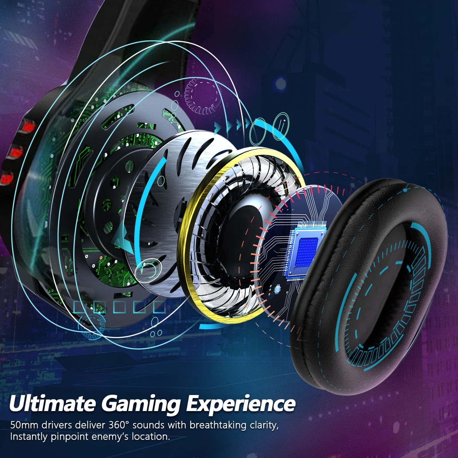 Casti PC cu urechi de pisica, roz, set pentru gaming, microfon cu ...