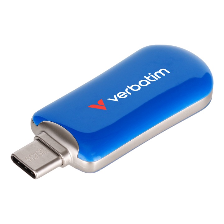 Verbatim Plectra Memory Stick, USB-C, 3.2 Gen 1, 512 GB, Син