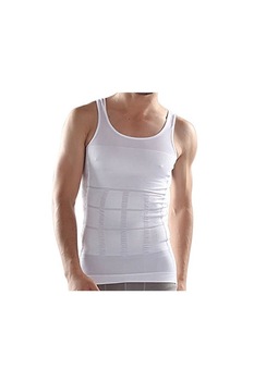 Maiou Supraelastic Modelator de Corectare a Abdomenului pentru Barbati, Alb Maiou Supraelastic Modelator de Corectare a Abdomenului pentru Barbati, Alb
