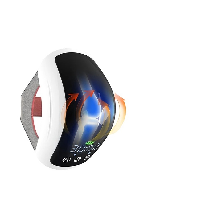 Dispozitiv de Terapie cu Laser pentru Genunchi, Functie de Incalzire, Masaj cu Vibratii, alb wireless