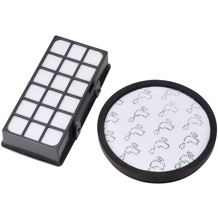 Set filtre HEPA pentru aspiratoare Rowenta X-Trem Power Cyclonic, 2 piese, lavabile, reducere praf, alergeni