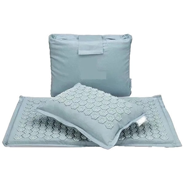 Saltea de presopunctura, verde, 10mm, include perna de masaj