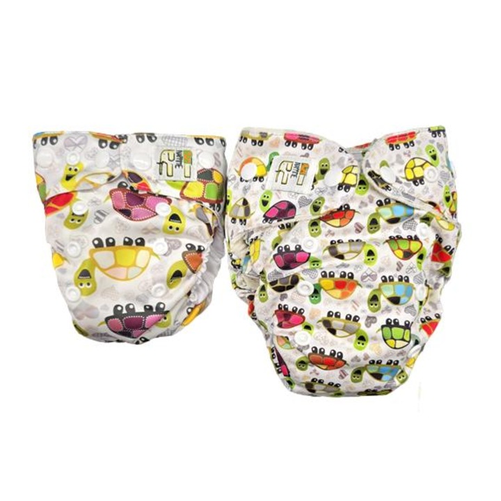 Scutec reutilizabil Nappime Mini microfleece testoase, albastru, 10x15cm