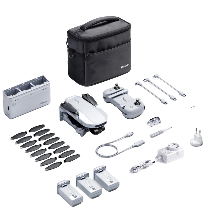 Мини дрон, 4K, 29 минути полет, Fly More Combo комплект, ниво на устойчивост на вятър 5, разстояние на предаване 6 км