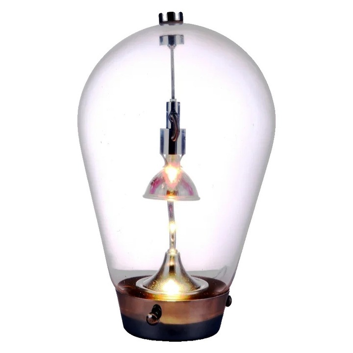 Veioza din sticla, dimabila, 6-10W, 17x27cm, priza EU