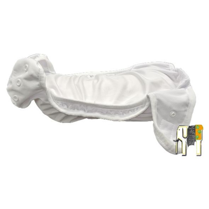 Scutec reutilizabil Coolmax cu aripioare, Nappime, negru, dimensiune ajustabila