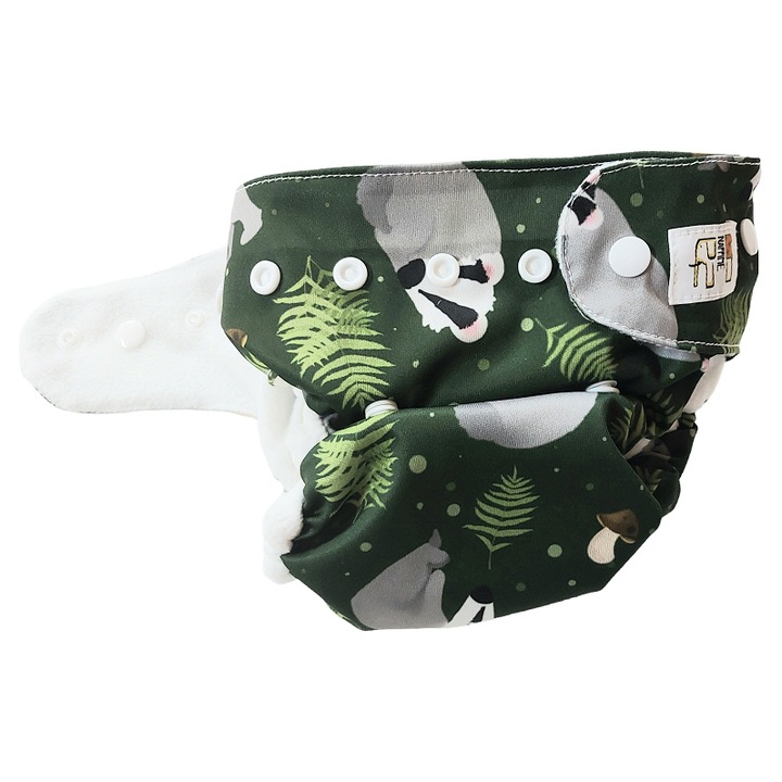 Scutec reutilizabil, NappiMe, Impermeabil, Model padure, Verde inchis