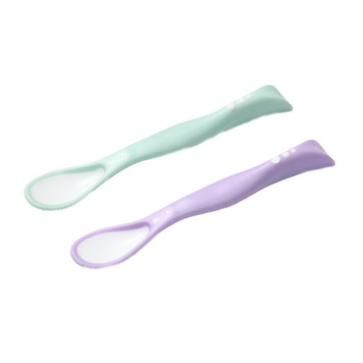 BabyOno Rugalmas teáskanál szett, 2 db, Türkiz / Mályvaszín
