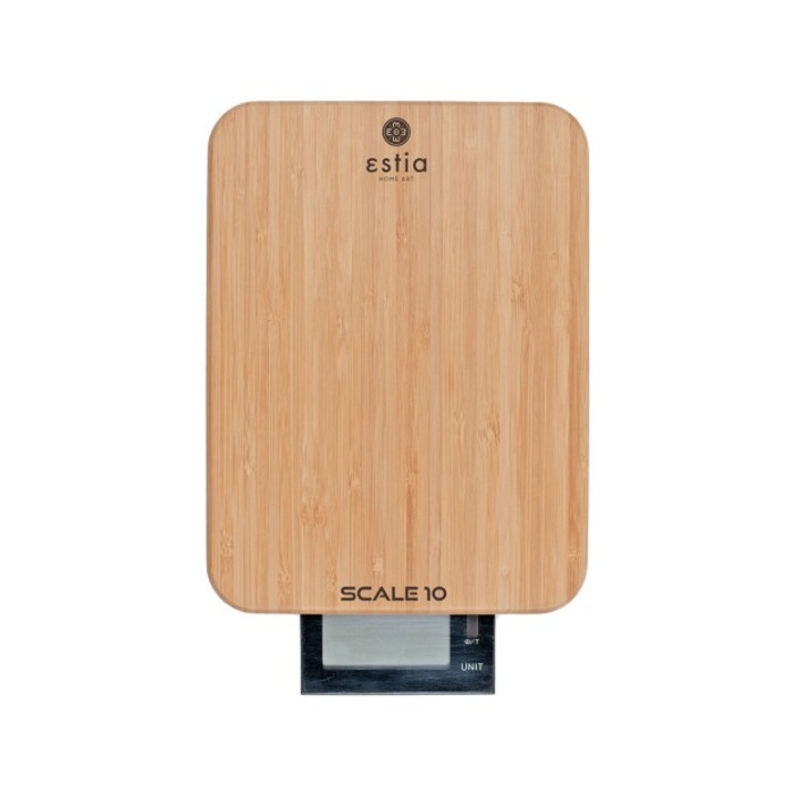 Cantar de bucatarie ESTIA Scale 10, 10kg, Bamboo, 0.1g-10kg