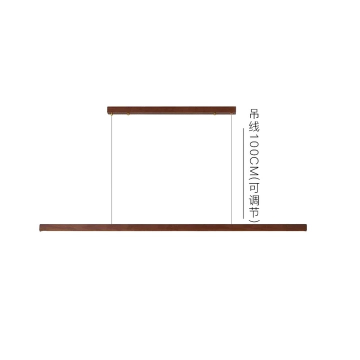 Pendul, bambus, 80cm, LED