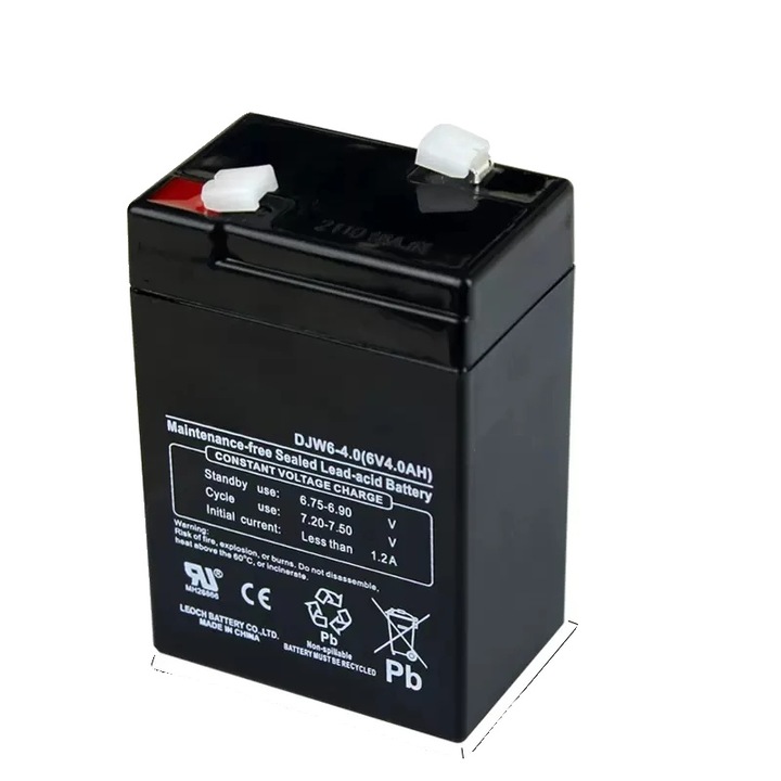 Baterie, capacitate 4Ah, dimensiuni compacte, 6V