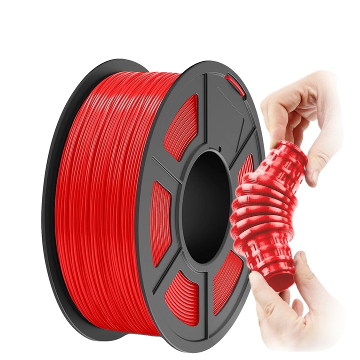 TPU филамент, 1.75 мм, 1 кг, гъвкав материал, червен