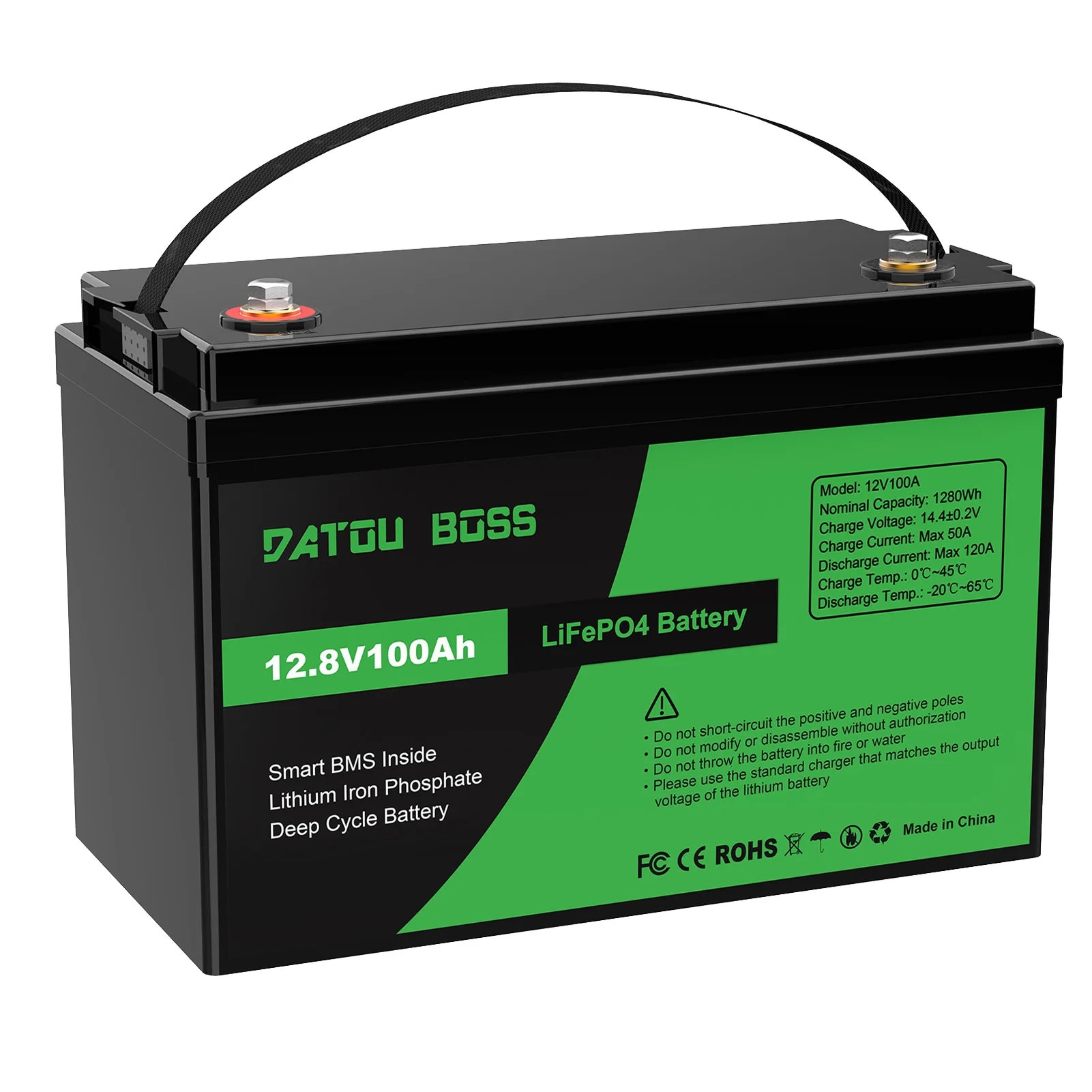 Baterie LiFePO4, 100Ah, BMS inteligent, aplicatie larga, DT
