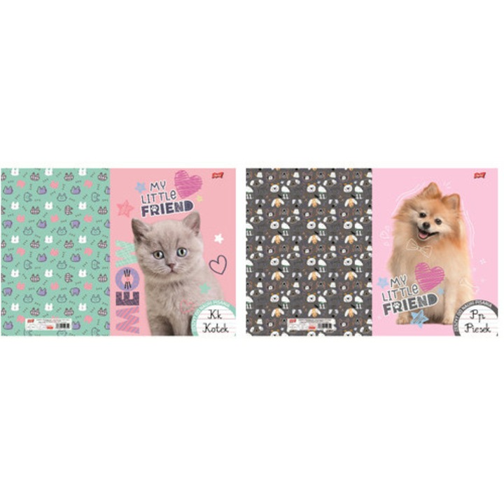 Kis barátom jegyzetfüzet, 32 oldal, A4, kétszínű csíkozás, 70 g/m2