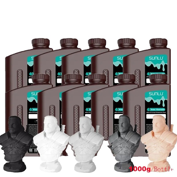 Rasina 3D, 1000g, forma lichida, Water-Wash MIX 1, fara miros, set de sticle