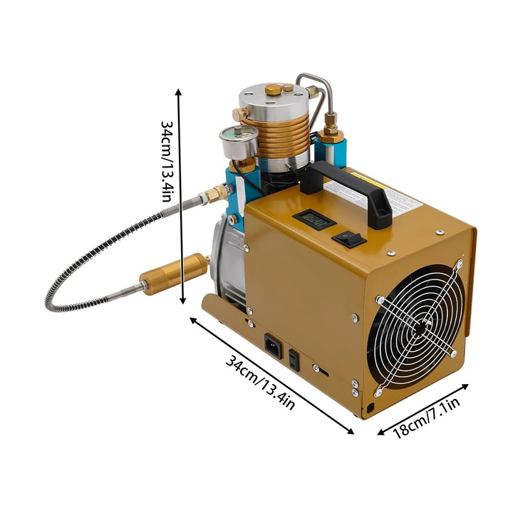 Compresor de aer portabil, aplicatii versatile, 220V