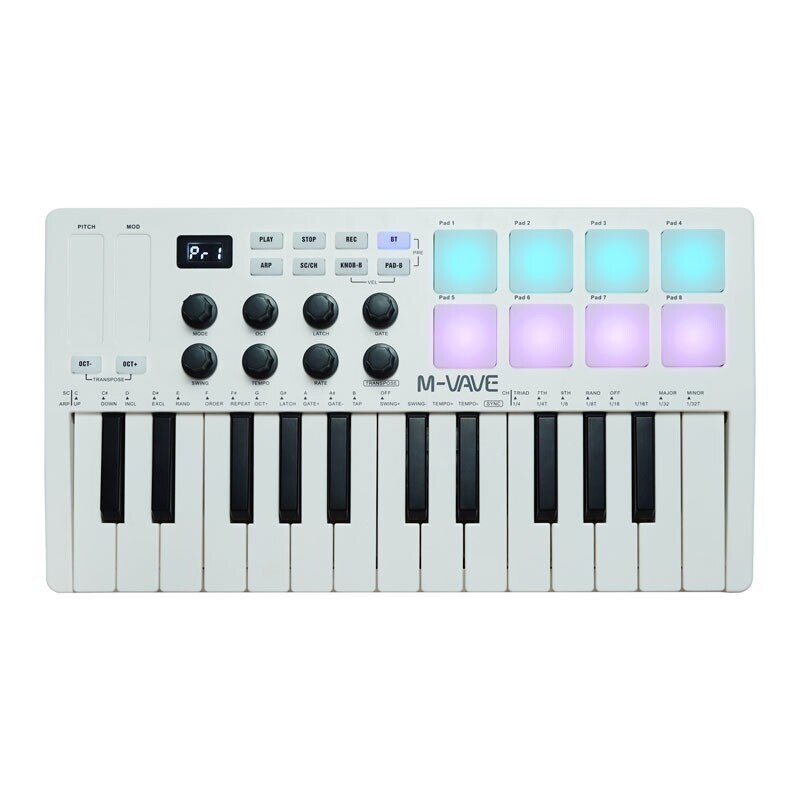 【ishikawa】Pod mini ホワイト 2個セット Controller MIDI CUVAVE M VAVE SMK-25, bluetooth, cu conector sinco