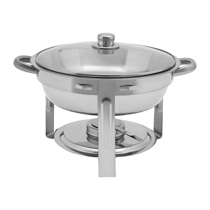 Тава Gastronorm, неръждаема стомана, 5.28QT, с подвижни тави, гланцирана повърхност