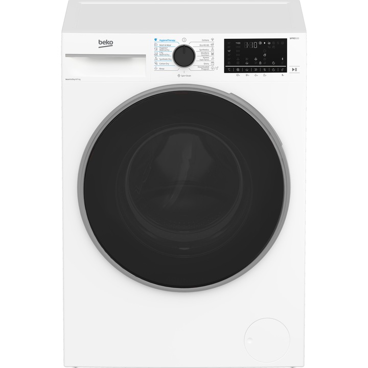 Пералня със сушилня BEKO B5DFT58447W, 8кг-5кг, 1400 об/мин, бяла, дълбочина 57см