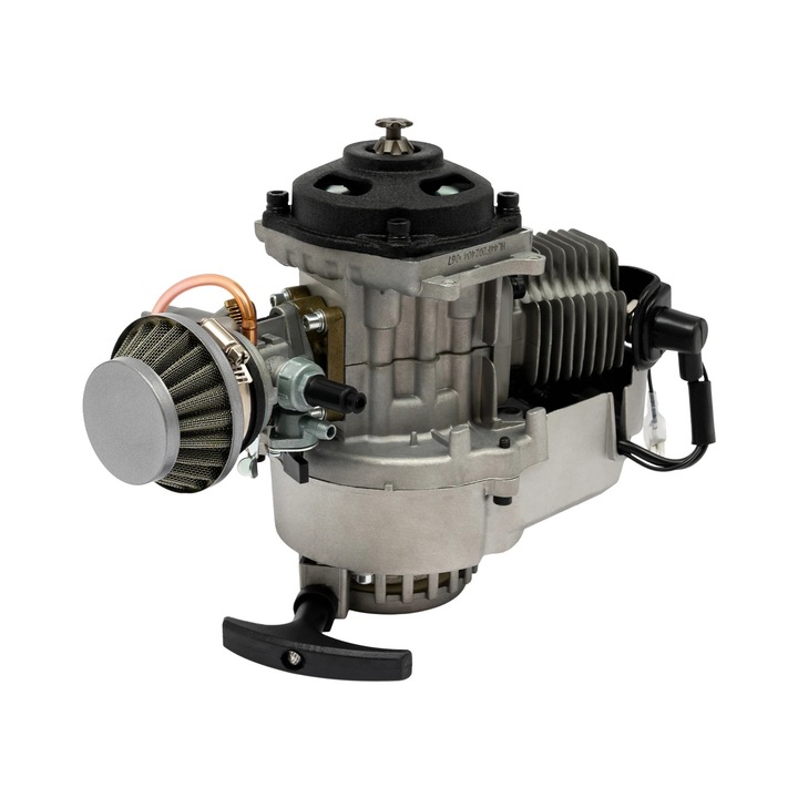 Motor in 2 timpi, 49cc, 3CP, 12500 RPM, rezervor de combustibil 0.32g, constructie durabila