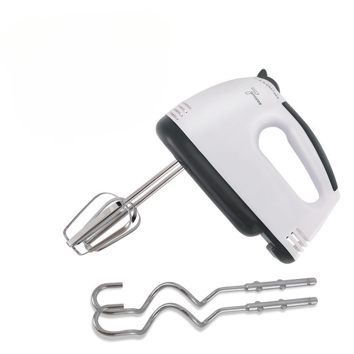 13-частичен вертикален ръчен миксер, 150 W, 7 скорости, двойна бъркалка, многопосочна система за разсейване на топлината за бързо разсейване, Бял