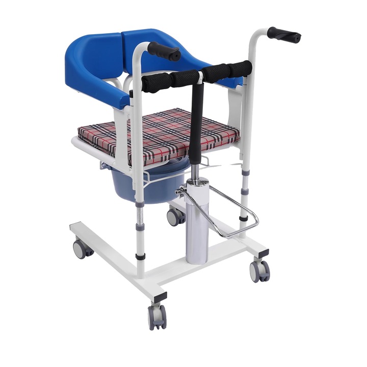 Scaun hidraulic cu ridicare pentru pacienti, 180°, roti universale, capacitate de incarcare 90 kg