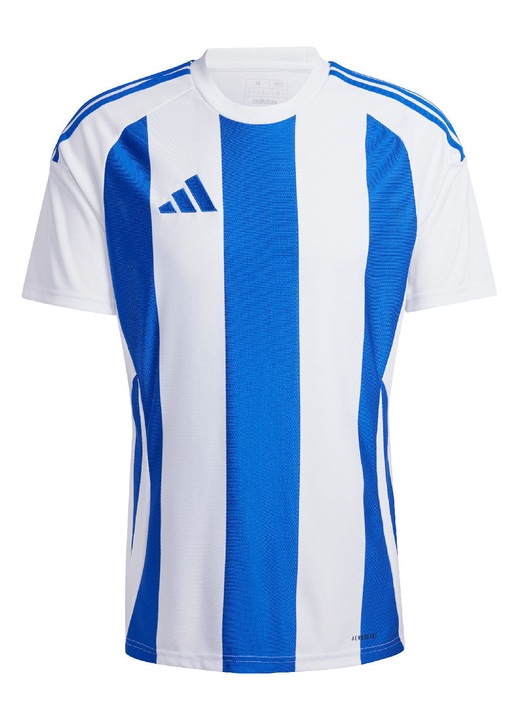 Adidas Striped 24 Jersey férfi póló, függőleges csíkok, fehér-kék, újrahasznosítható poliészter, M INTL