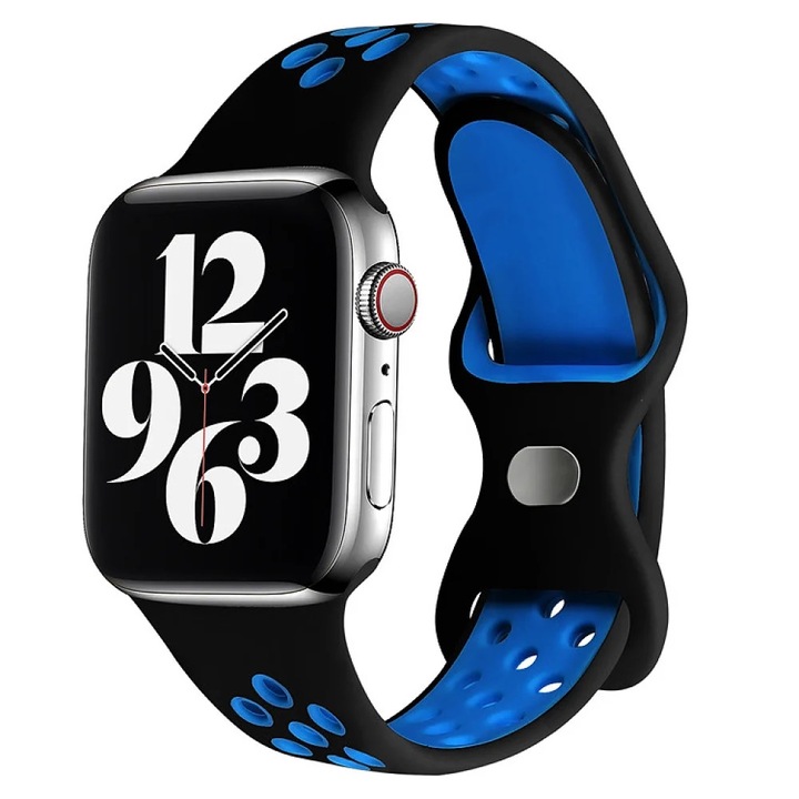 Bratara sport din silicon pentru Apple Watch 45mm 44mm 42mm, set