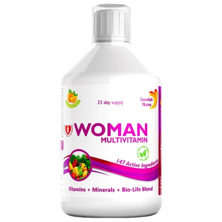Multivitamine Lichide pentru Femei cu 147 de Vitamine + Minerale + Aminoacizi + Verdeturi - 500ml