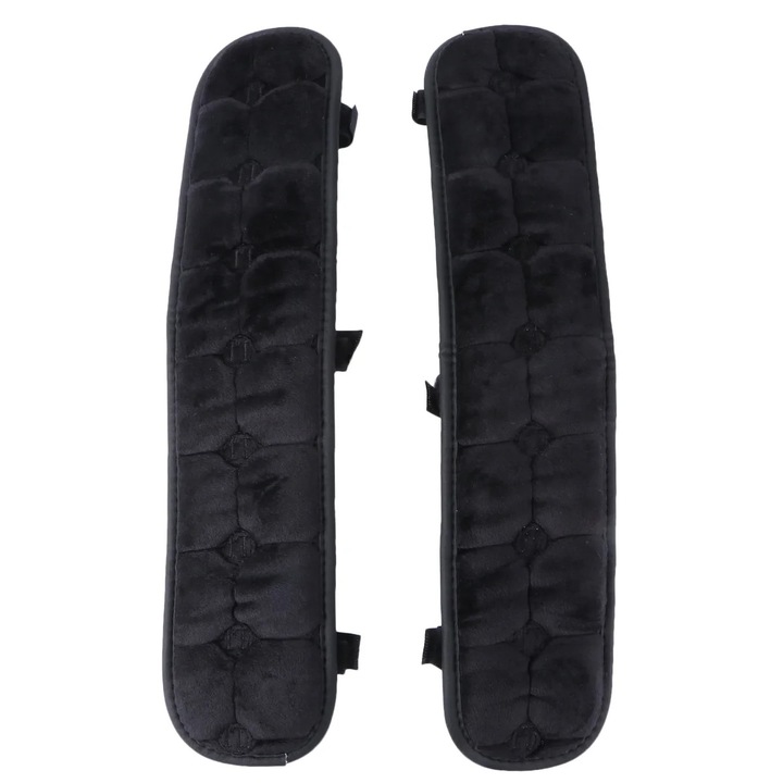 Set 2 bureti brat scaun birou catifea cristal 45x10x1cm, negru