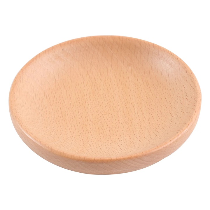 Platou rotund din lemn fag YANYXR 11x11x2cm natural