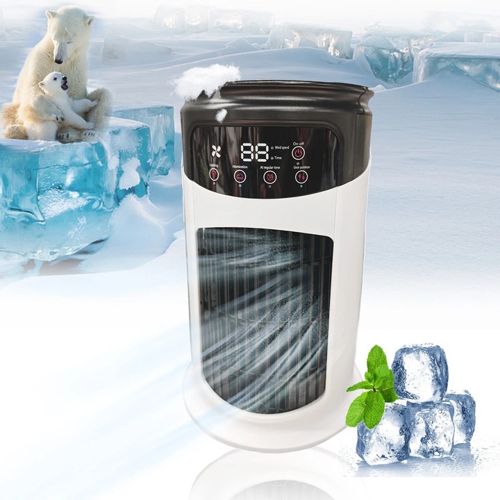 Разпродажба на стоки под £2.00 Електрически вентилатор без лопатки Домашен вентилатор Вентилатор за климатик с водна струя Настолен вентилатор Преносим домашен вентилатор