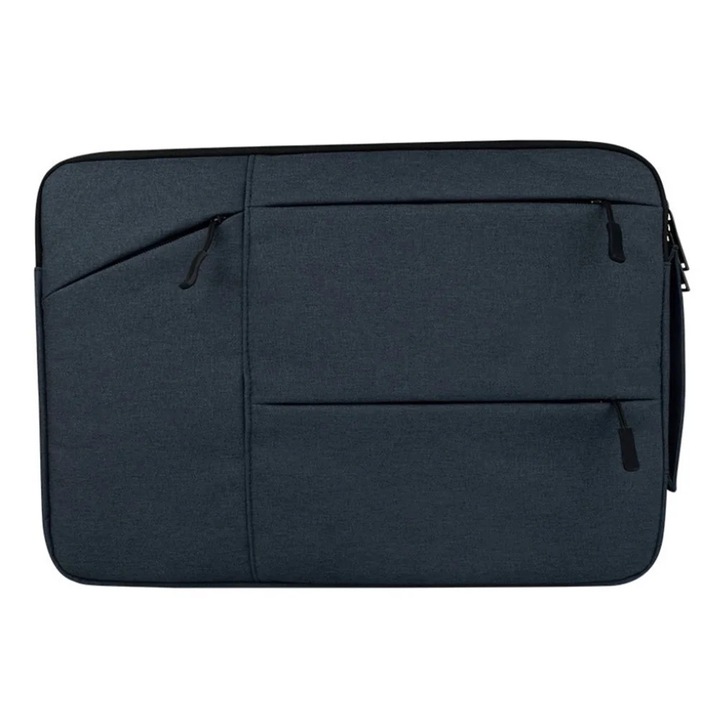 YANYXR laptop táska 36x26x3cm sötétkék vízálló oldalzsebekkel
