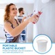 Galeata plastic YANYXR alb 27x27x26cm 10L portabila