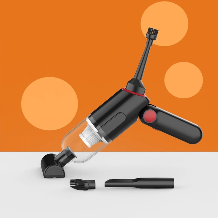 Aspirator wireless portabil YANYXR, putere 120W, negru, 10.23x7 in